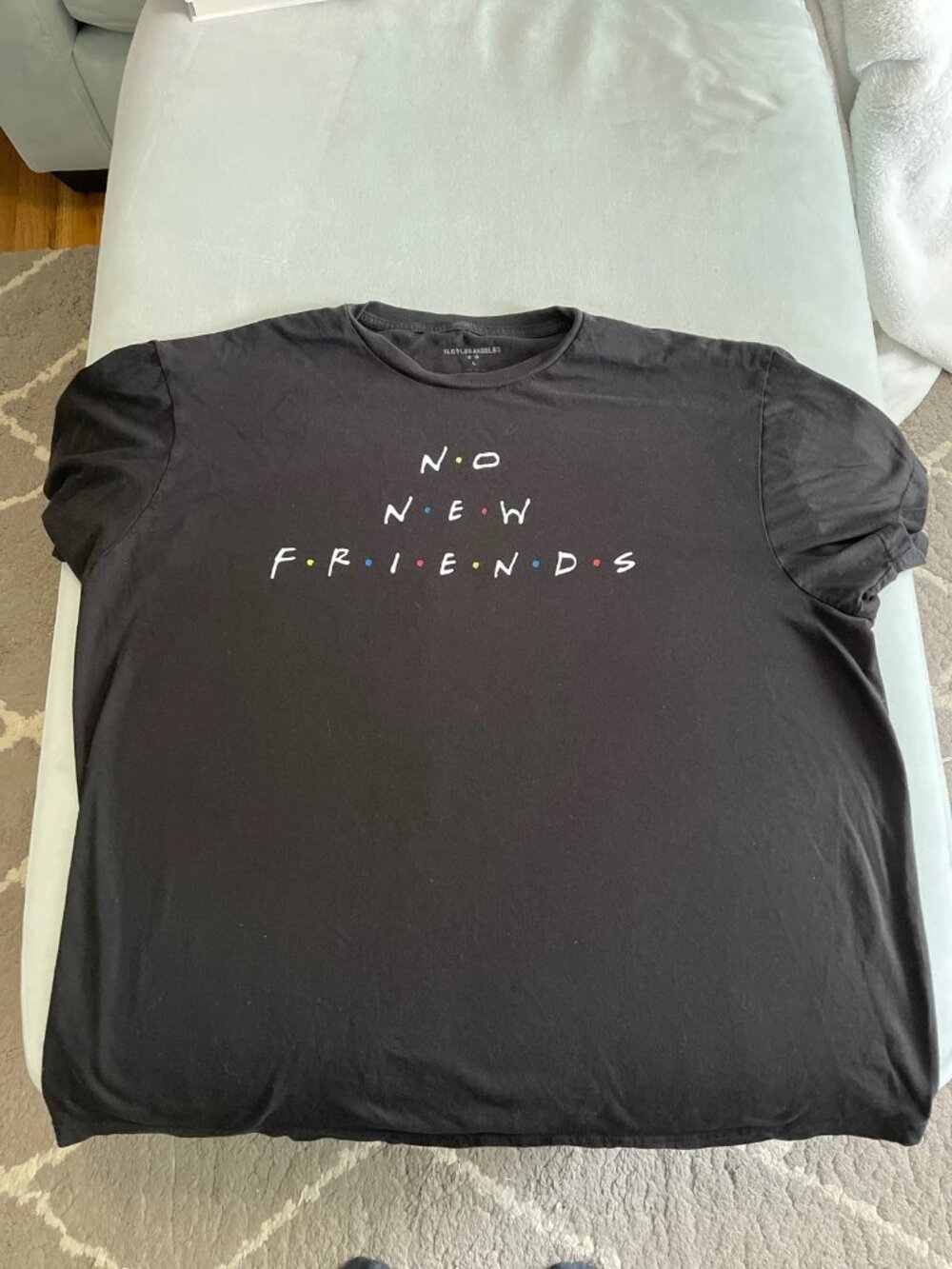 Men’s t-shirt - No New Friends - Black - Large